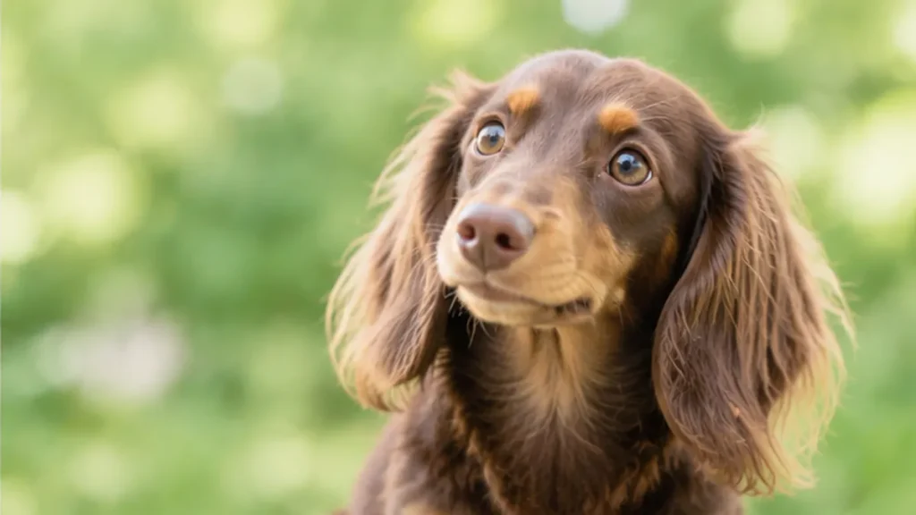 curious-long-haired-brown-dog-outdoors