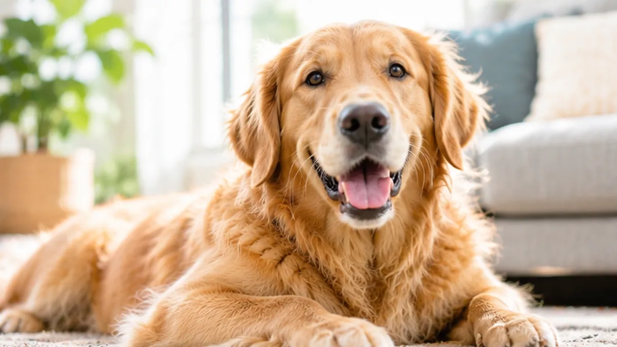 happy-golden-retriever-relaxing-at-home